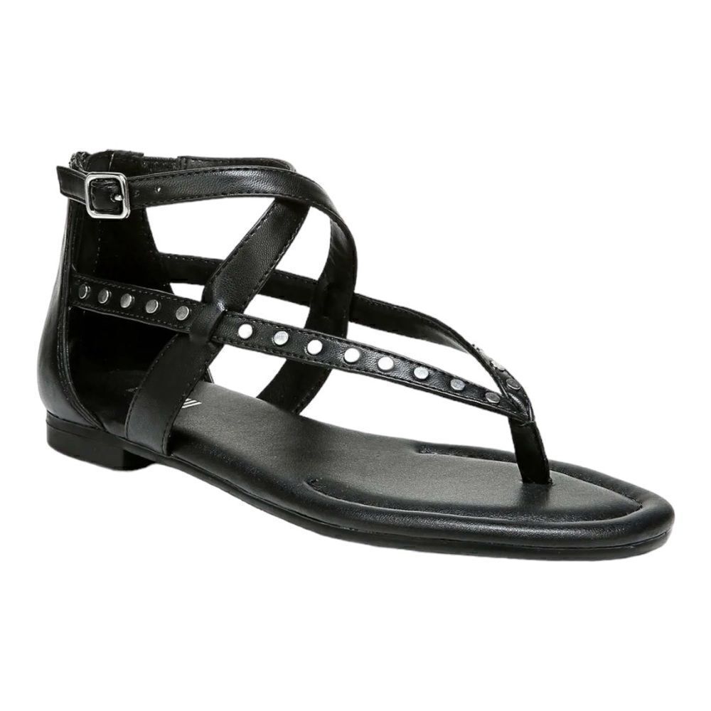 Bar III Women’s Tayla Strappy Flat Sandals in the Size 9M in Black Color